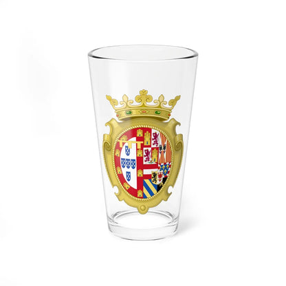 Coat of Joan of Austria as Princess of Portugal (Portugal) (Coat of Arms) Pint Glass 16oz 16oz - Go Mug Yourself