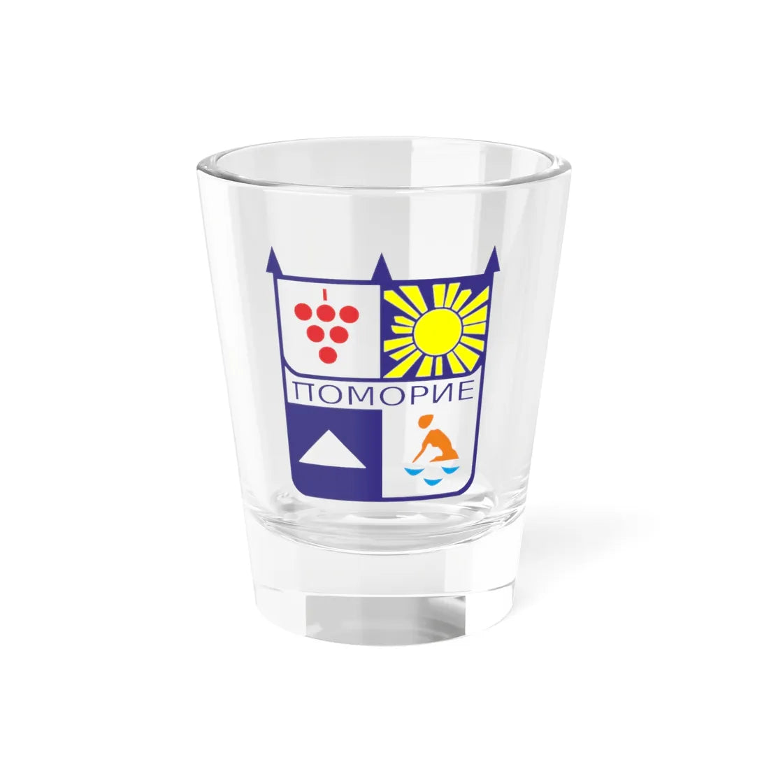 Coat of Pomorie BG (Bulgaria) (Coat of Arms) Shot Glass 1.5oz 1.5oz - Go Mug Yourself