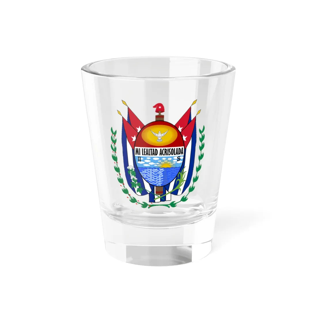 Coat of Santici Spíritus (Cuba) (Coat of Arms) Shot Glass 1.5oz 1.5oz - Go Mug Yourself