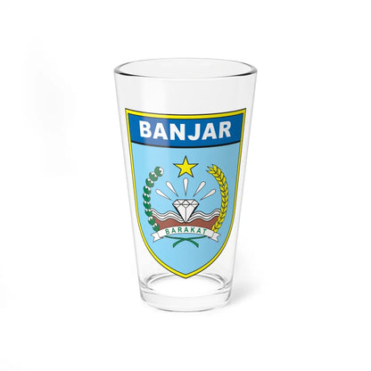 Coats of arms of Banjar Regency (Indonesia) (Coat of Arms) Pint Glass 16oz 16oz - Go Mug Yourself