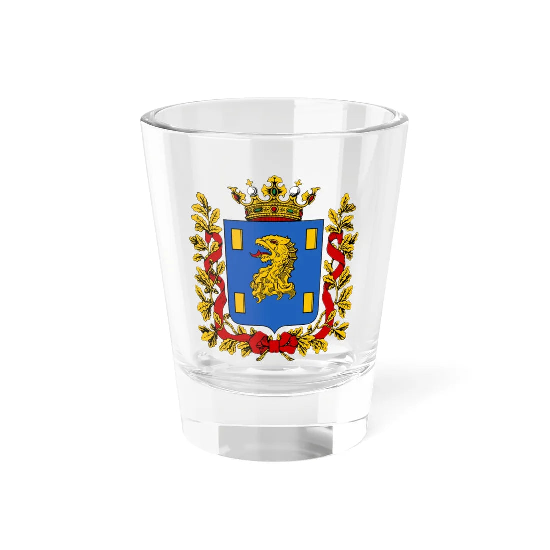 Coats of arms of Kyakhta Gradonachalstvo 1861 (Russia) (Coat of Arms) Shot Glass 1.5oz 1.5oz - Go Mug Yourself