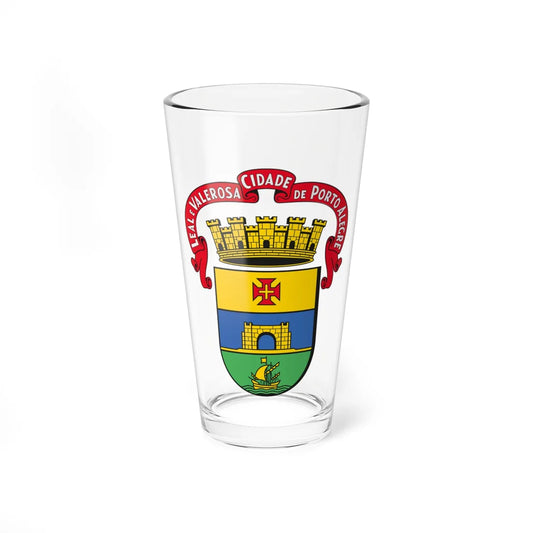 Coats of arms of Porto Alegre (Brazil) (Coat of Arms) Pint Glass 16oz 16oz - Go Mug Yourself