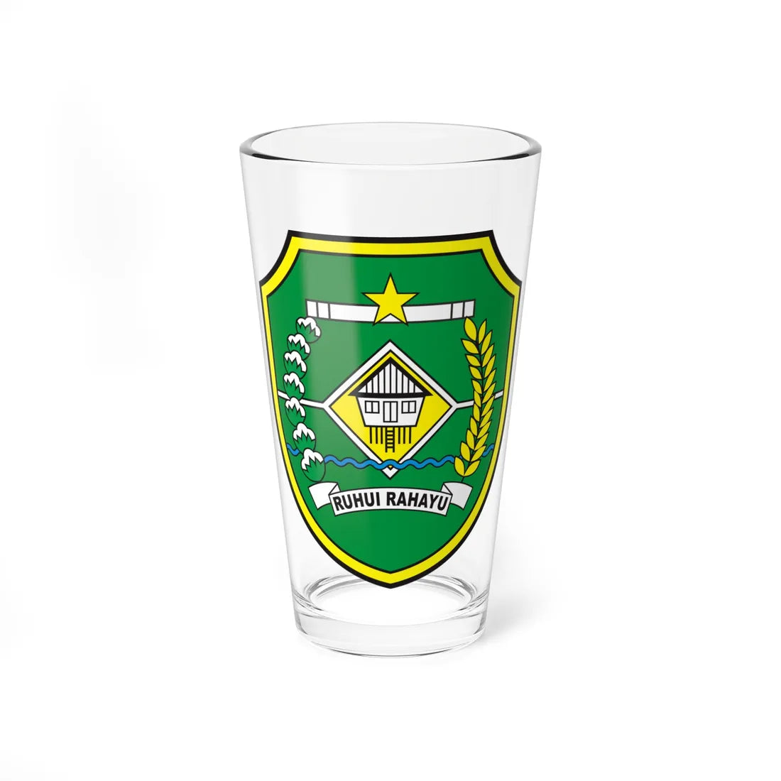 Coats of arms of Tapin Regency (Indonesia) (Coat of Arms) Pint Glass 16oz 16oz - Go Mug Yourself