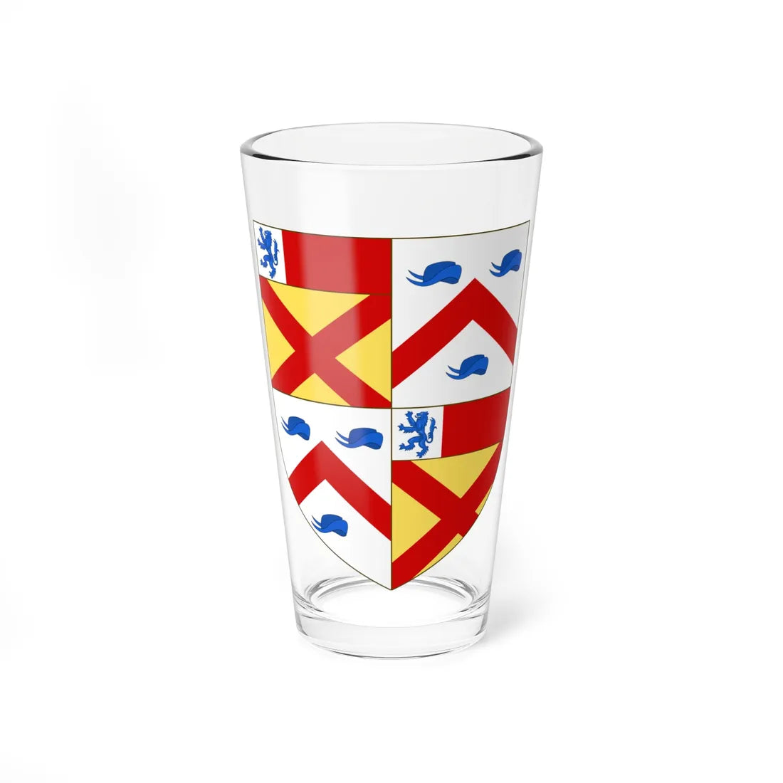 Coats of Arms of the Bruce family Marquess of Ailesbury (Scotland) (Coat of Arms) Pint Glass 16oz 16oz - Go Mug Yourself
