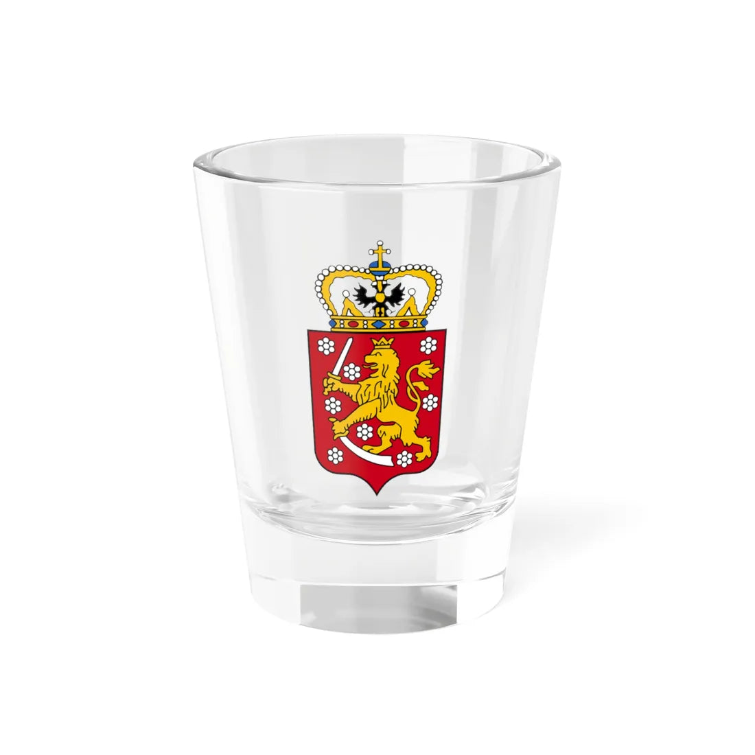 Coats of arms of the Grand Duchy of Finland 1882 (Russia) (Coat of Arms) Shot Glass 1.5oz 1.5oz - Go Mug Yourself