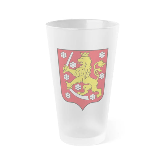 Coats of arms of the Grand Duchy of Finland - Frosted Pint Glass 16oz-16oz-Frosted-Go Mug Yourself