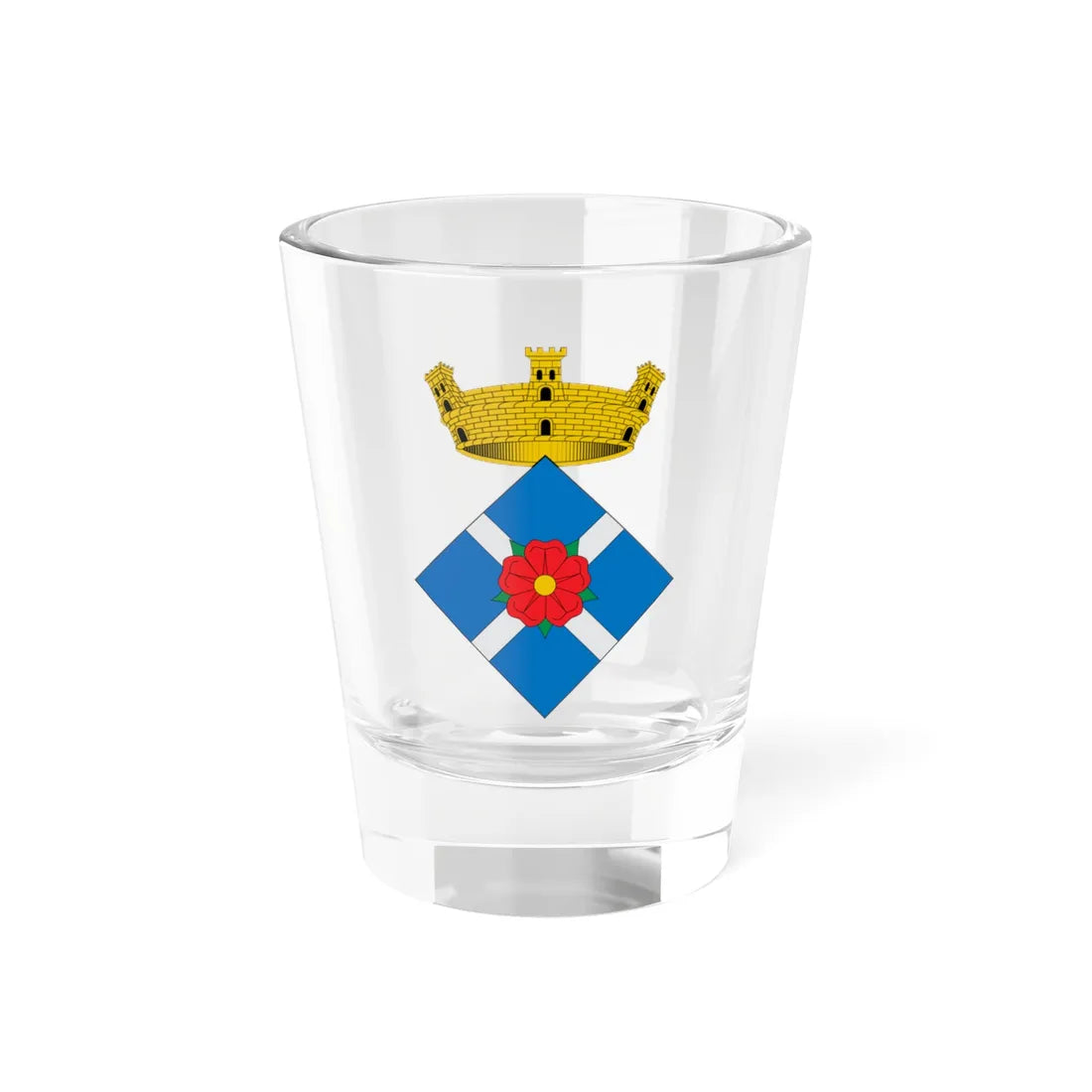 Coats of arms of Vilanova de lAguda (Spain) (Coat of Arms) Shot Glass 1.5oz 1.5oz - Go Mug Yourself