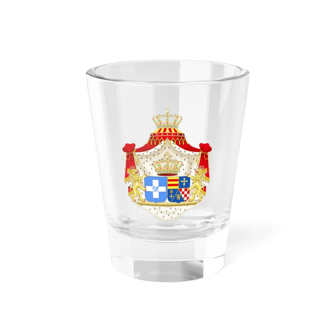 Coats of arms Reine Amélie d Oldenbourg (Germany) (Coat of Arms) Shot Glass 1.5oz 1.5oz - Go Mug Yourself