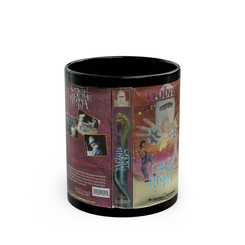 COBRA GHOST OF THE NINJA (VHS COVER) - Black Coffee Mug-11oz-Go Mug Yourself