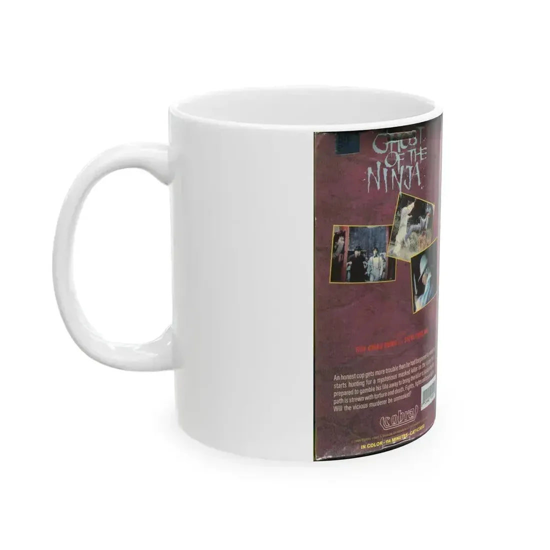 COBRA GHOST OF THE NINJA (VHS COVER) - White Coffee Mug - Go Mug Yourself