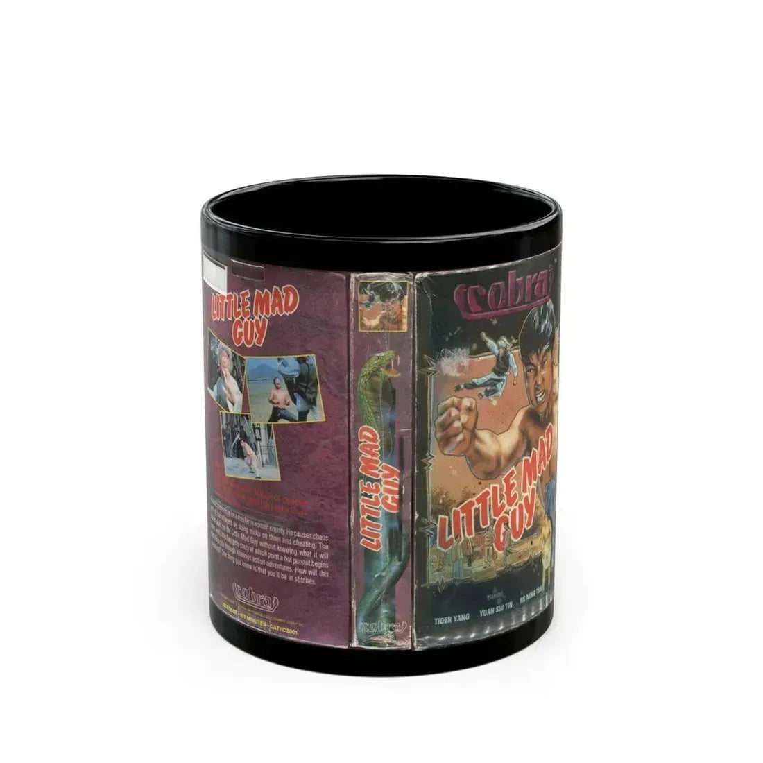 COBRA LITTLE MAD GUY (VHS COVER) - Black Coffee Mug 11oz - Go Mug Yourself