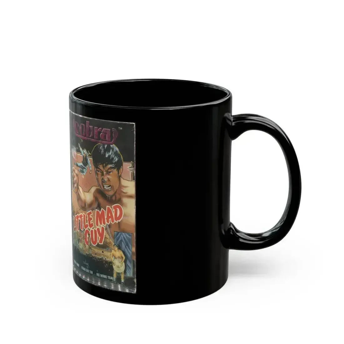 COBRA LITTLE MAD GUY (VHS COVER) - Black Coffee Mug - Go Mug Yourself