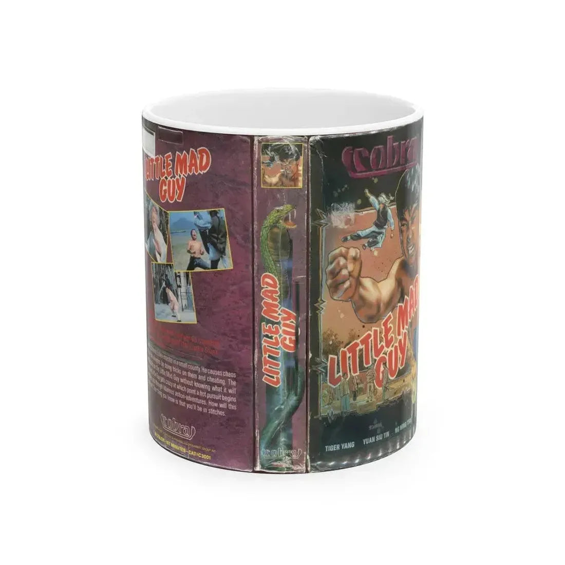 COBRA LITTLE MAD GUY (VHS COVER) - White Coffee Mug 11oz - Go Mug Yourself