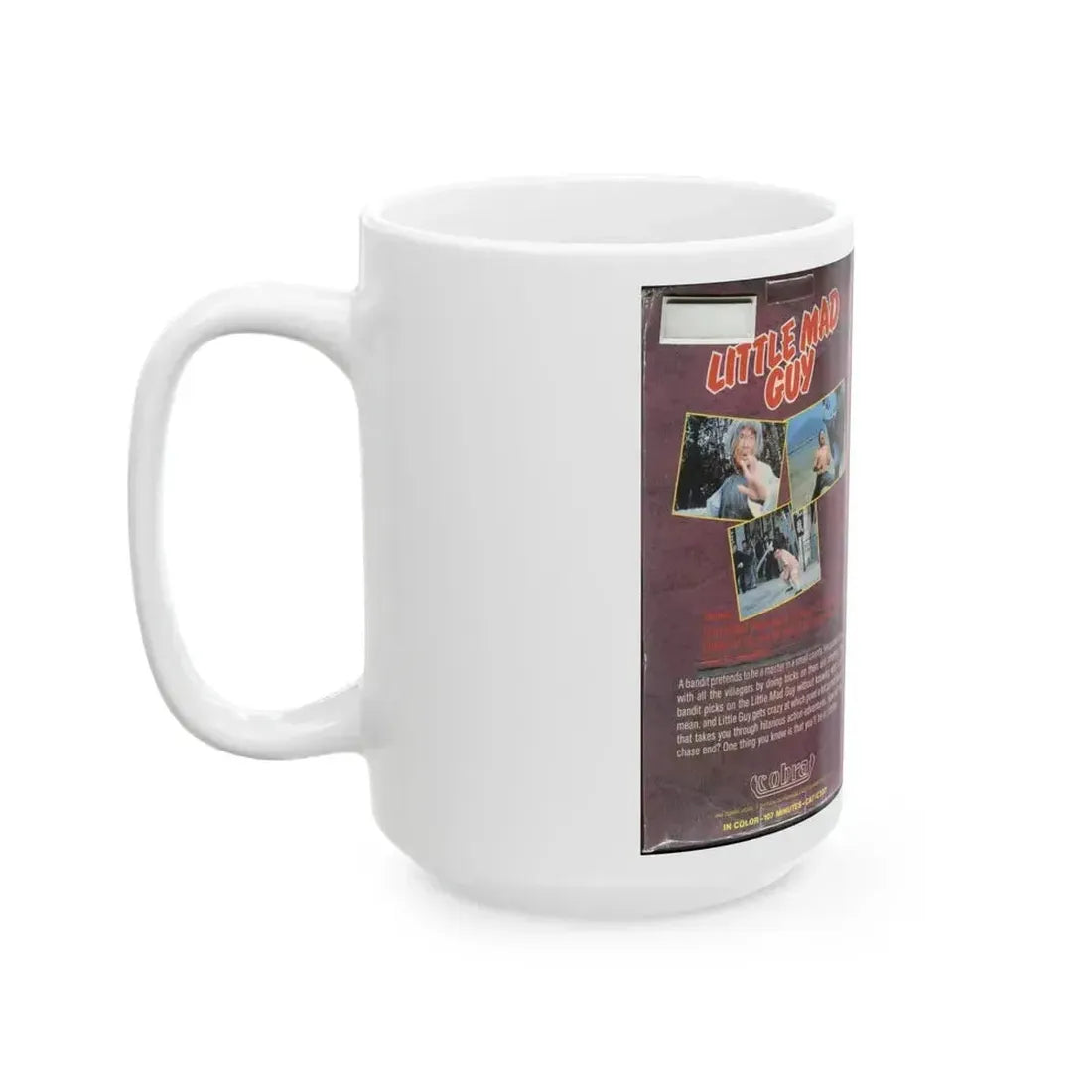 COBRA LITTLE MAD GUY (VHS COVER) - White Coffee Mug - Go Mug Yourself