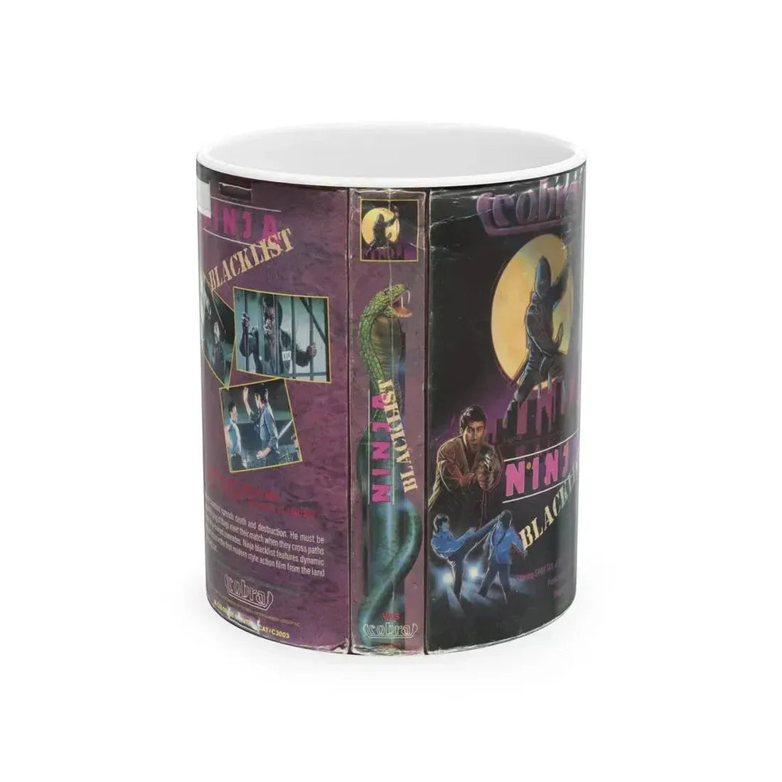 COBRA NINJA BLACKLIST (VHS COVER) - White Coffee Mug 11oz - Go Mug Yourself