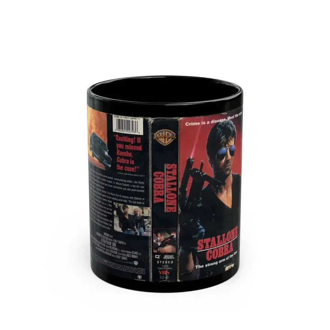 COBRA STALLONE (VHS COVER) - Black Coffee Mug 11oz - Go Mug Yourself