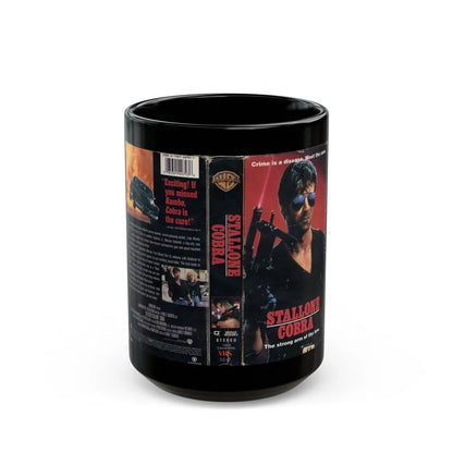 COBRA STALLONE (VHS COVER) - Black Coffee Mug-15oz-Go Mug Yourself