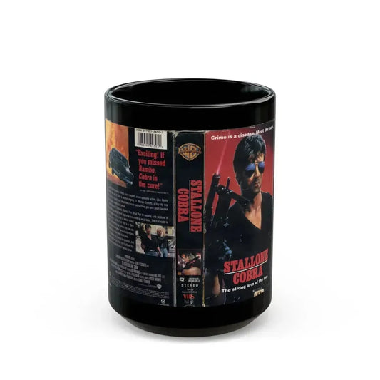 COBRA STALLONE (VHS COVER) - Black Coffee Mug 15oz - Go Mug Yourself