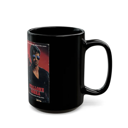 COBRA STALLONE (VHS COVER) - Black Coffee Mug-Go Mug Yourself