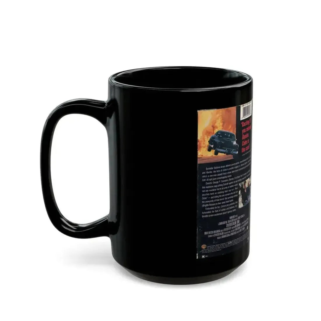 COBRA STALLONE (VHS COVER) - Black Coffee Mug - Go Mug Yourself