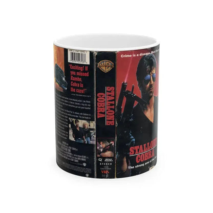 COBRA STALLONE (VHS COVER) - White Coffee Mug 11oz - Go Mug Yourself