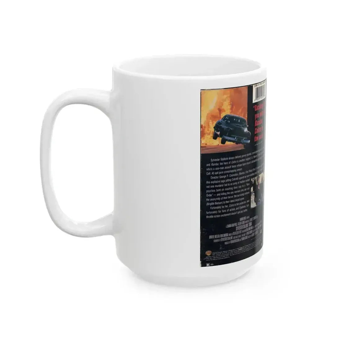 COBRA STALLONE (VHS COVER) - White Coffee Mug - Go Mug Yourself