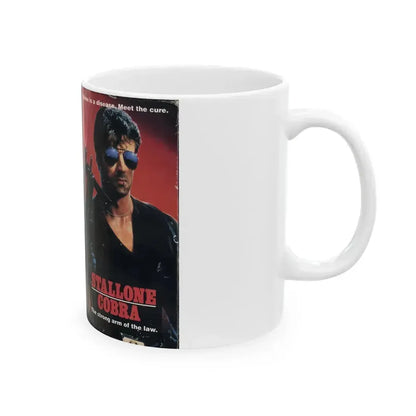 COBRA STALLONE (VHS COVER) - White Coffee Mug - Go Mug Yourself