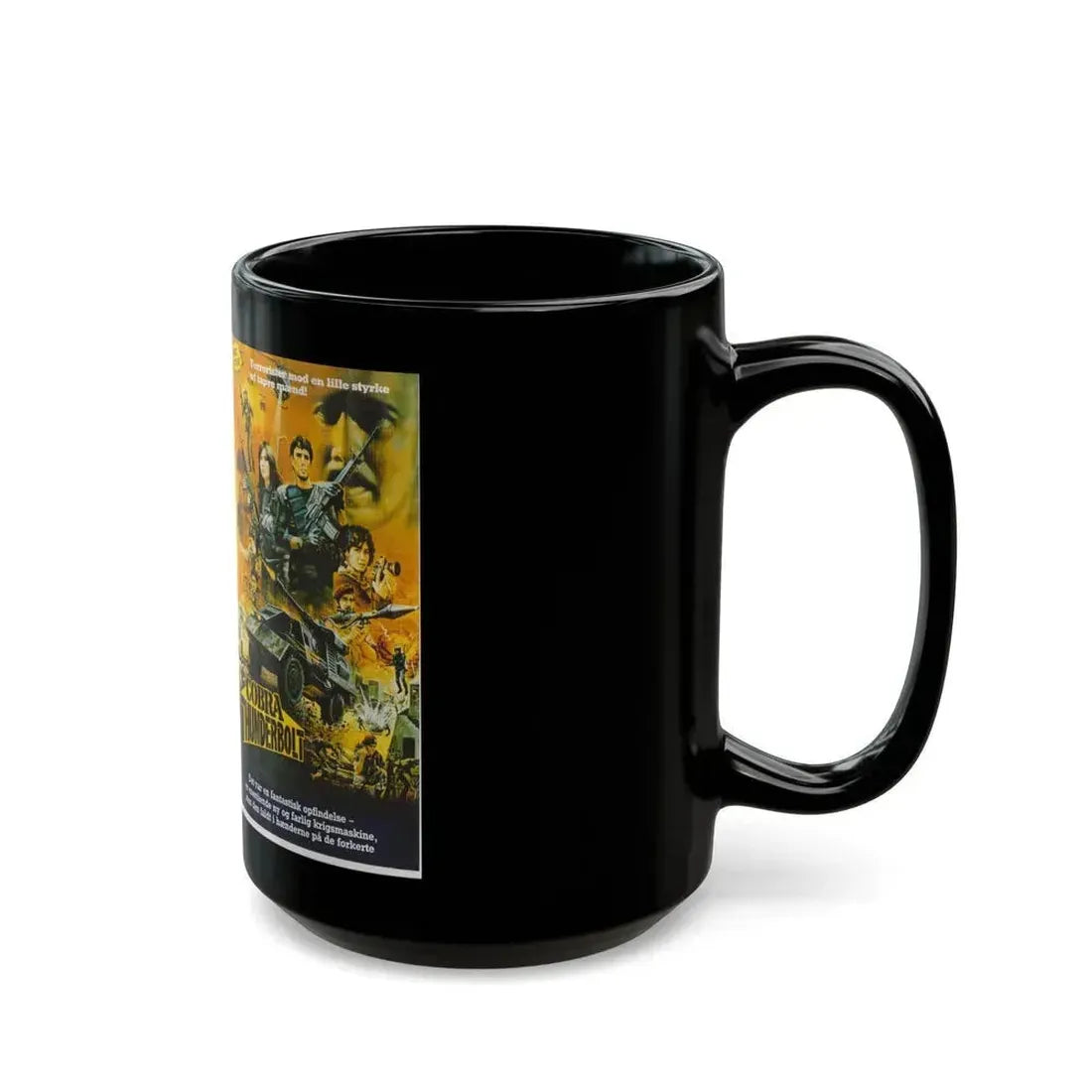 COBRA THUNDERBOLT (VHS COVER) - Black Coffee Mug - Go Mug Yourself