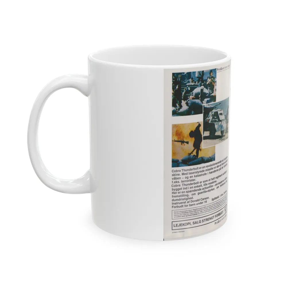 COBRA THUNDERBOLT (VHS COVER) - White Coffee Mug-Go Mug Yourself