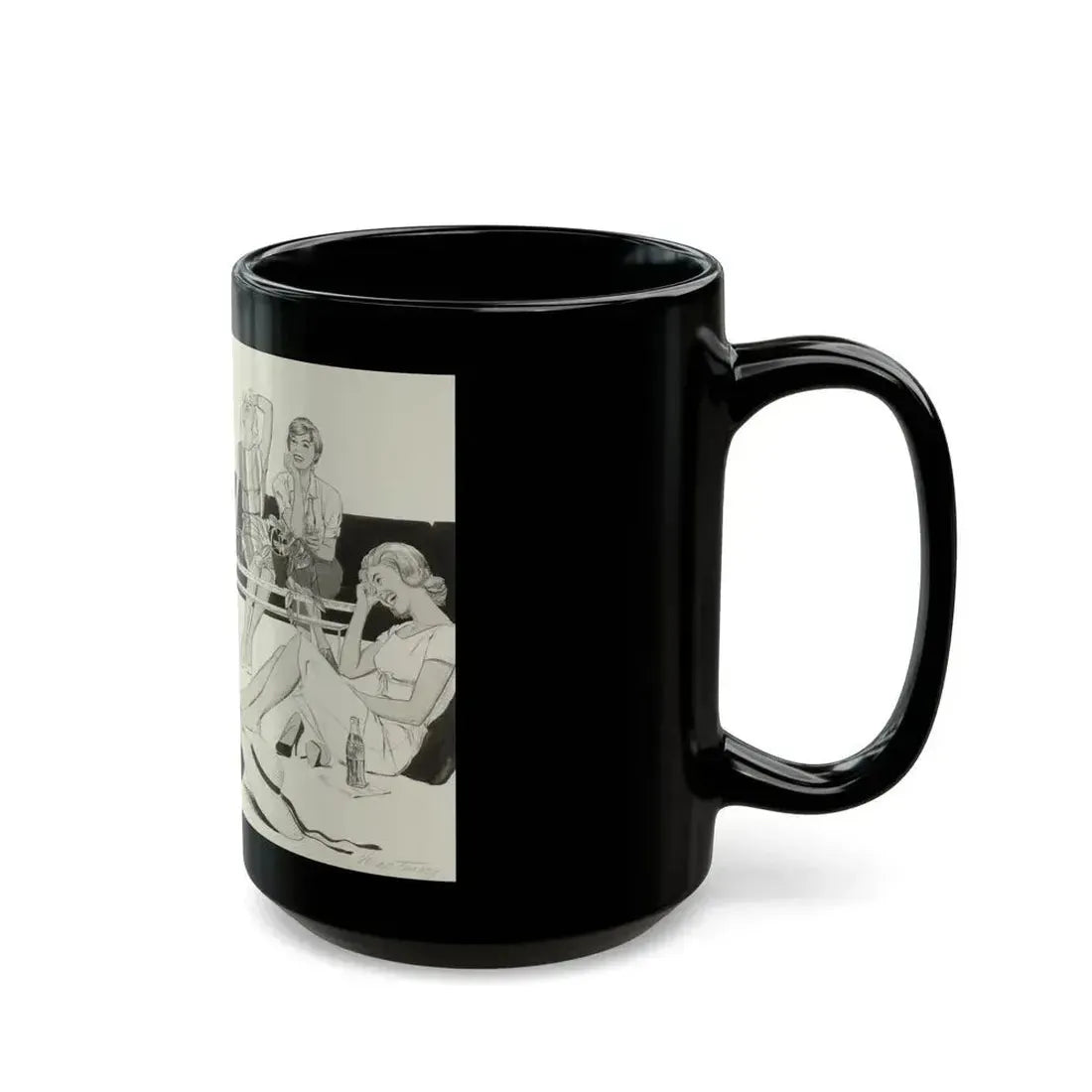 Coca-Cola ad illustration - Black Coffee Mug - Go Mug Yourself
