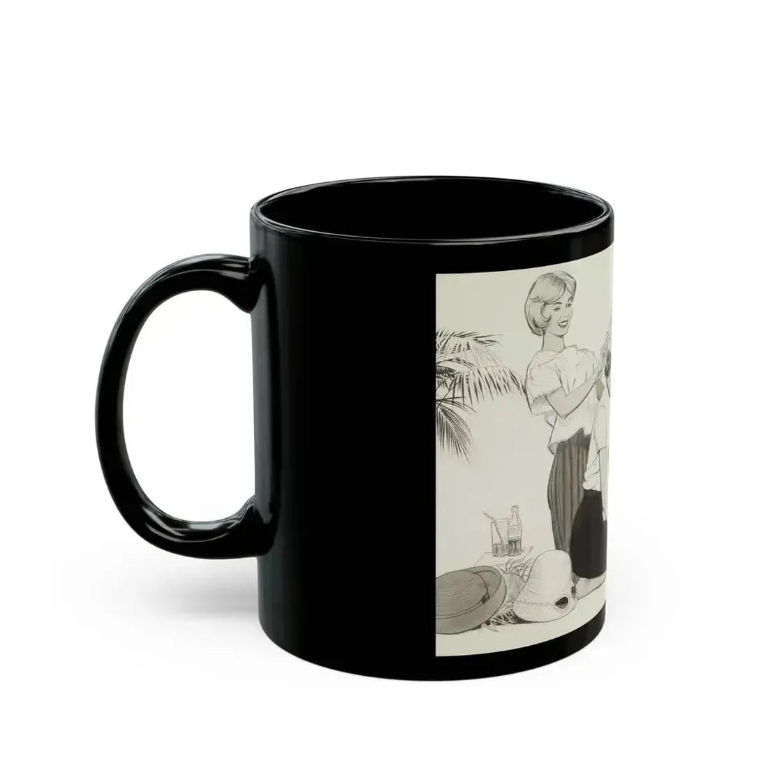 Coca-Cola ad illustration - Black Coffee Mug - Go Mug Yourself