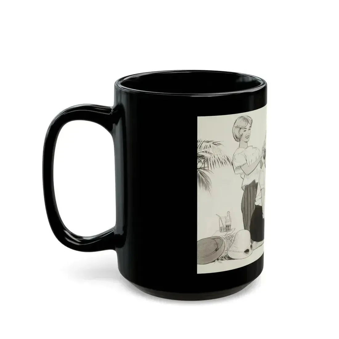 Coca-Cola ad illustration - Black Coffee Mug - Go Mug Yourself