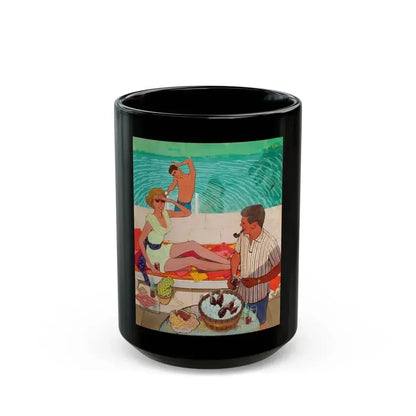Coca-Cola ad illustration, c. 1960s - Black Coffee Mug 15oz - Go Mug Yourself