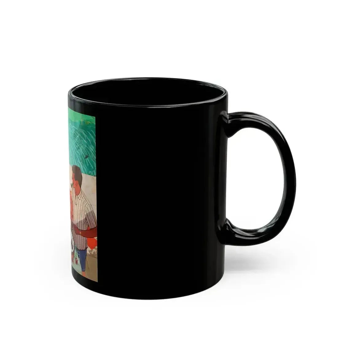 Coca-Cola ad illustration, c. 1960s - Black Coffee Mug - Go Mug Yourself