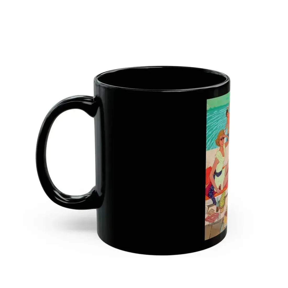 Coca-Cola ad illustration, c. 1960s - Black Coffee Mug - Go Mug Yourself