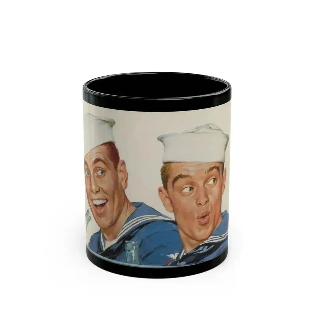 Coca-Cola ad illustration_1 - Black Coffee Mug 11oz - Go Mug Yourself