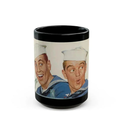 Coca-Cola ad illustration_1 - Black Coffee Mug 15oz - Go Mug Yourself