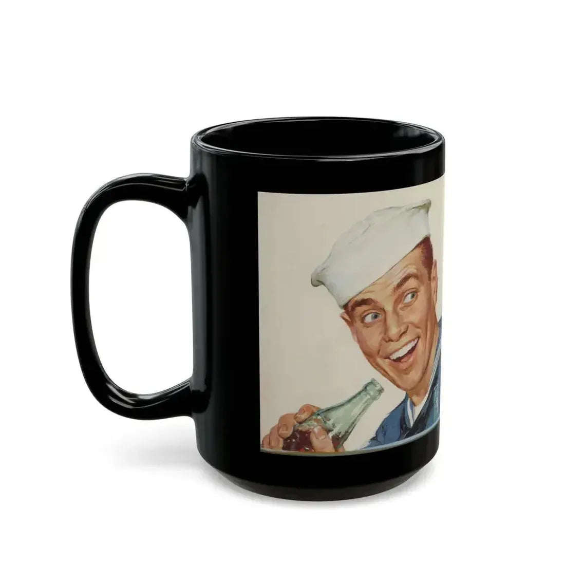 Coca-Cola ad illustration_1 - Black Coffee Mug - Go Mug Yourself