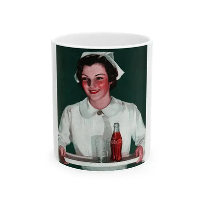 Coca-Cola ad, Ladies' Home Journal, April 1934 - White Coffee Mug 11oz - Go Mug Yourself
