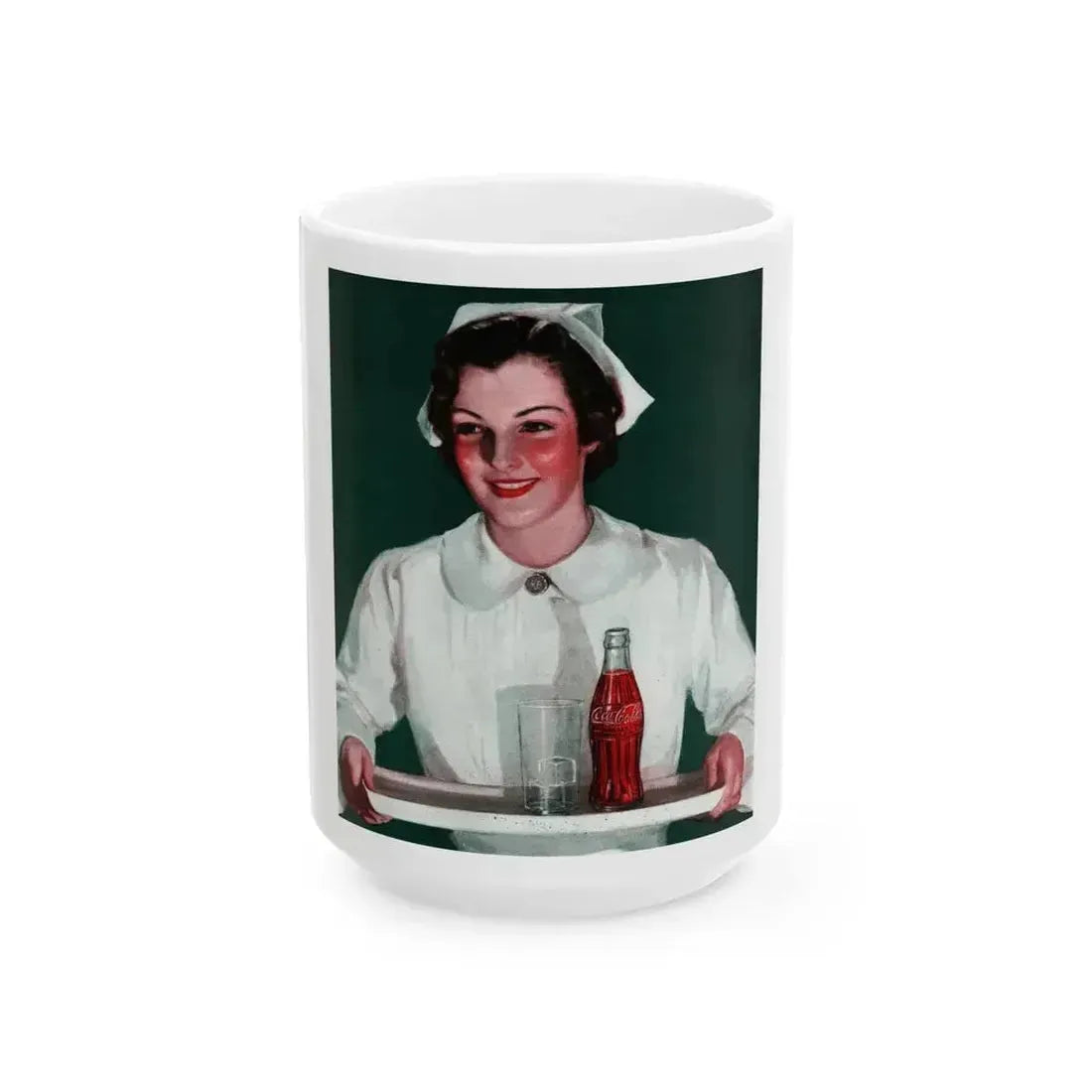 Coca-Cola ad, Ladies' Home Journal, April 1934 - White Coffee Mug 15oz - Go Mug Yourself