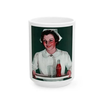 Coca-Cola ad, Ladies' Home Journal, April 1934 - White Coffee Mug 15oz - Go Mug Yourself