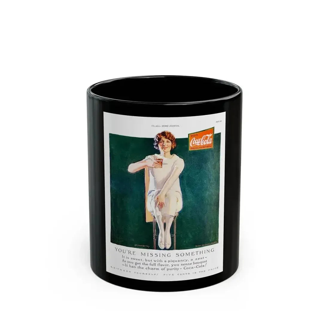 Coca-Cola ad, The Ladies' Home Journal, April, 1925 - Black Coffee Mug 11oz - Go Mug Yourself