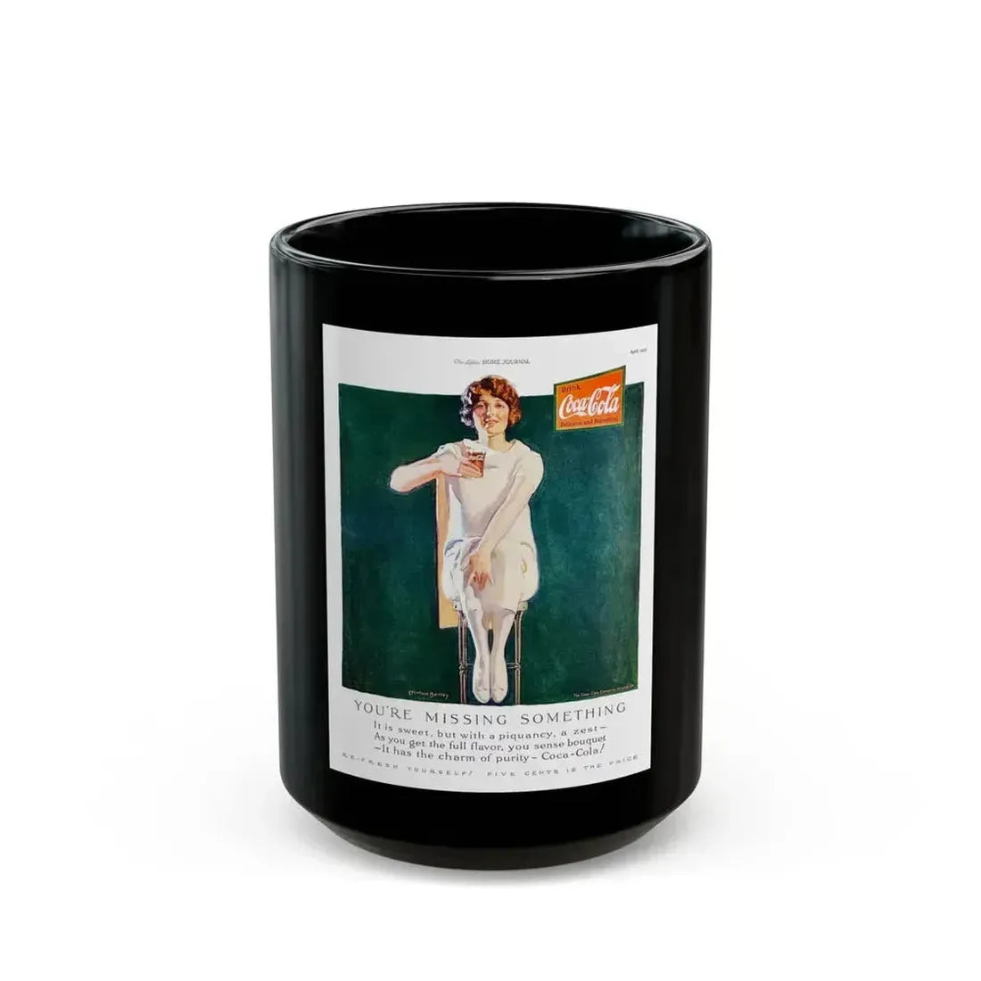 Coca-Cola ad, The Ladies' Home Journal, April, 1925 - Black Coffee Mug 15oz - Go Mug Yourself