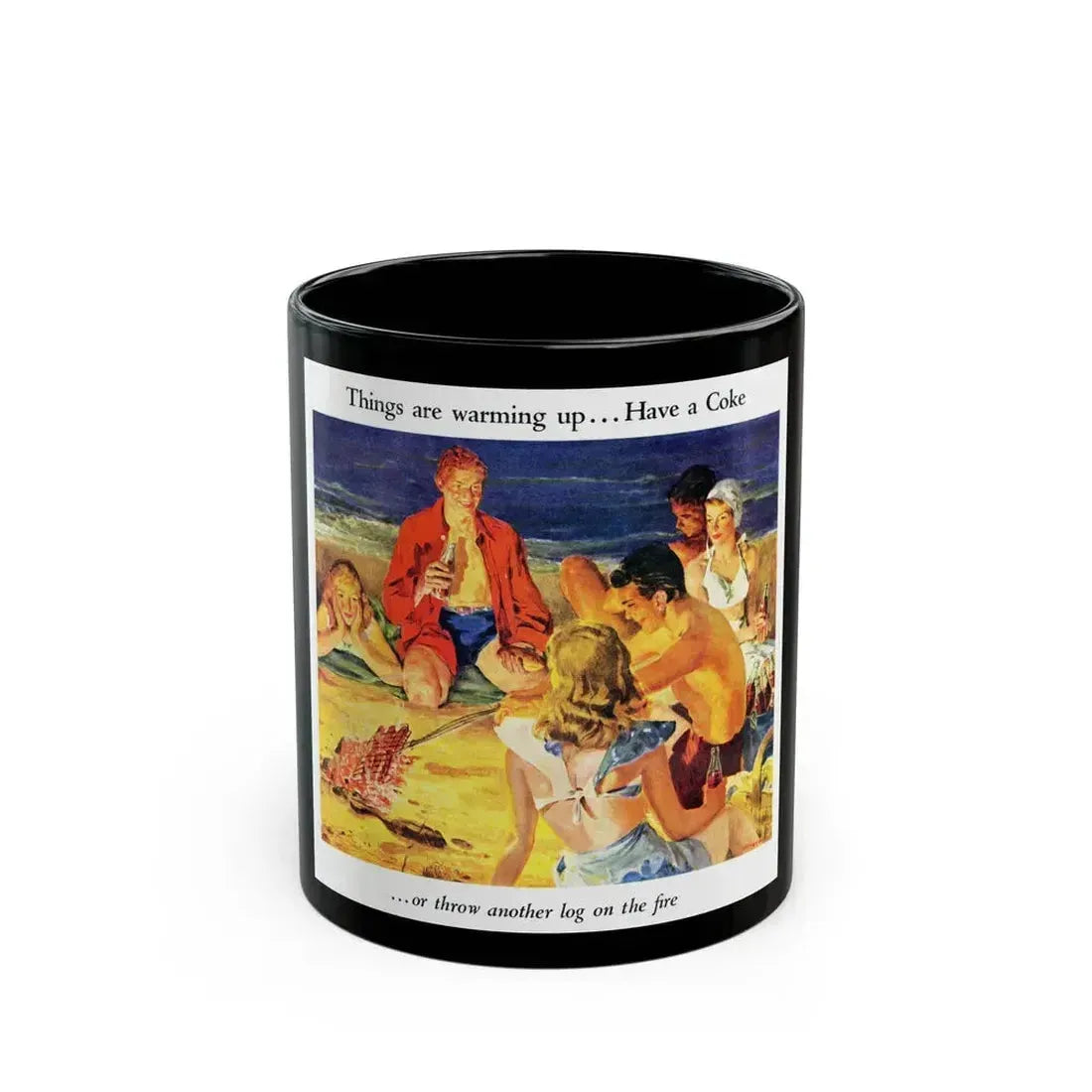 Coca-Cola advertisement, 1940's - Black Coffee Mug 11oz - Go Mug Yourself