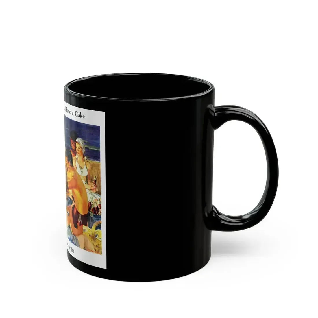 Coca-Cola advertisement, 1940's - Black Coffee Mug - Go Mug Yourself