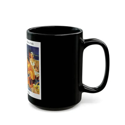 Coca-Cola advertisement, 1940's - Black Coffee Mug - Go Mug Yourself