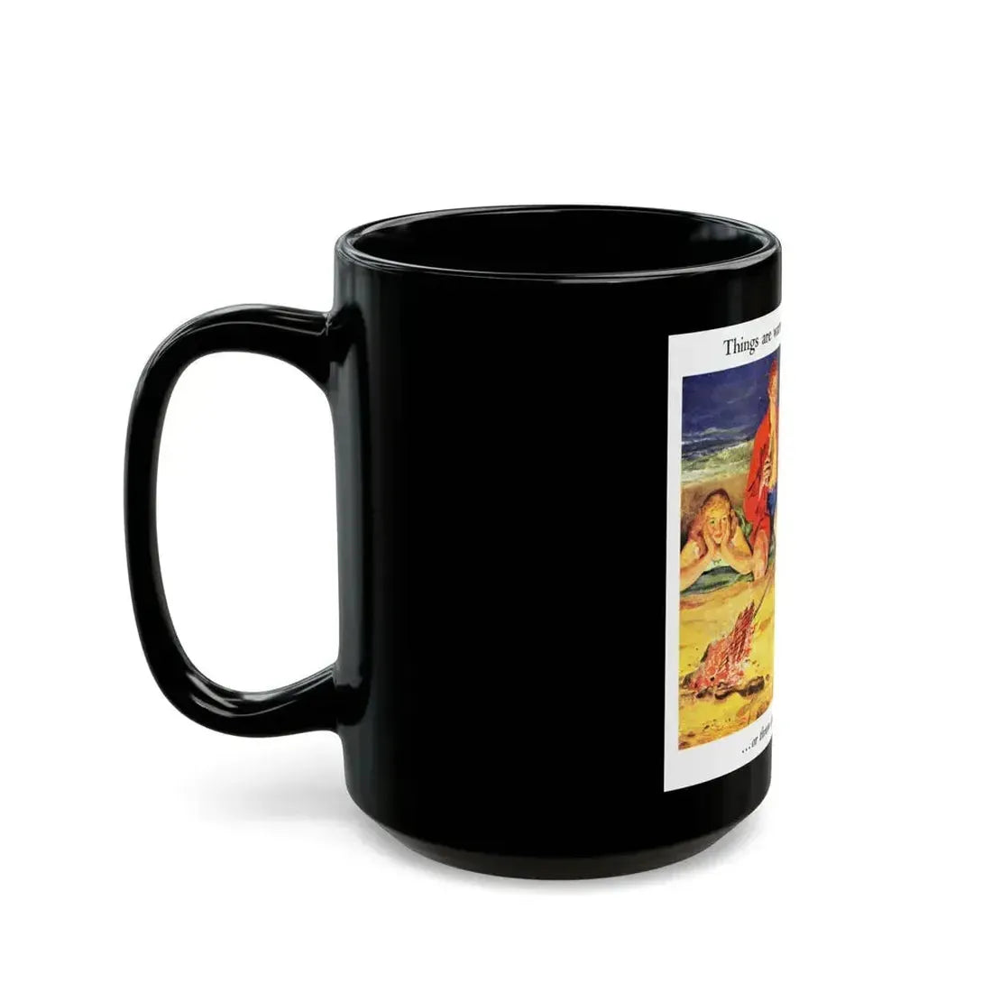 Coca-Cola advertisement, 1940's - Black Coffee Mug - Go Mug Yourself