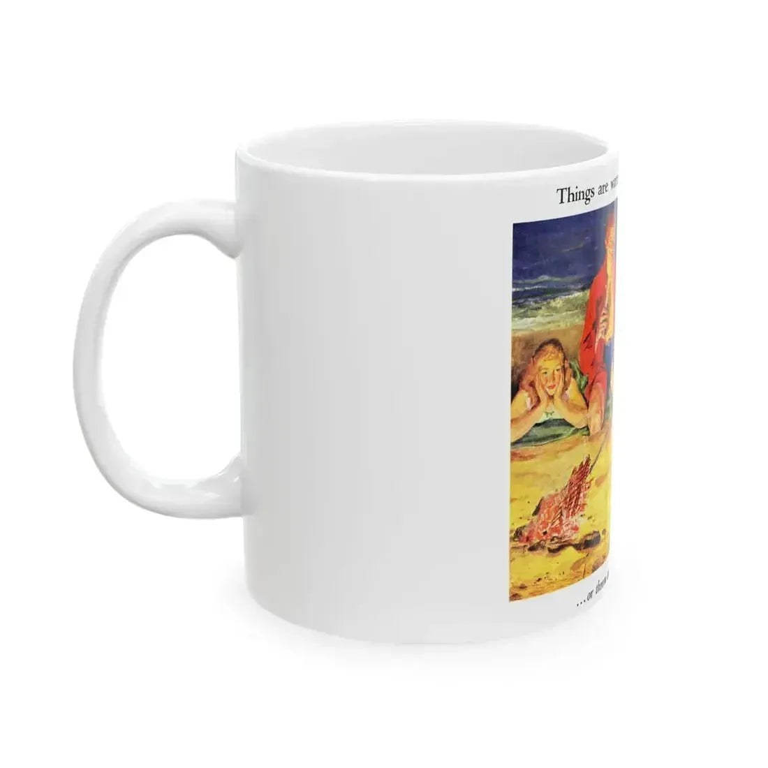 Coca-Cola advertisement, 1940's - White Coffee Mug - Go Mug Yourself