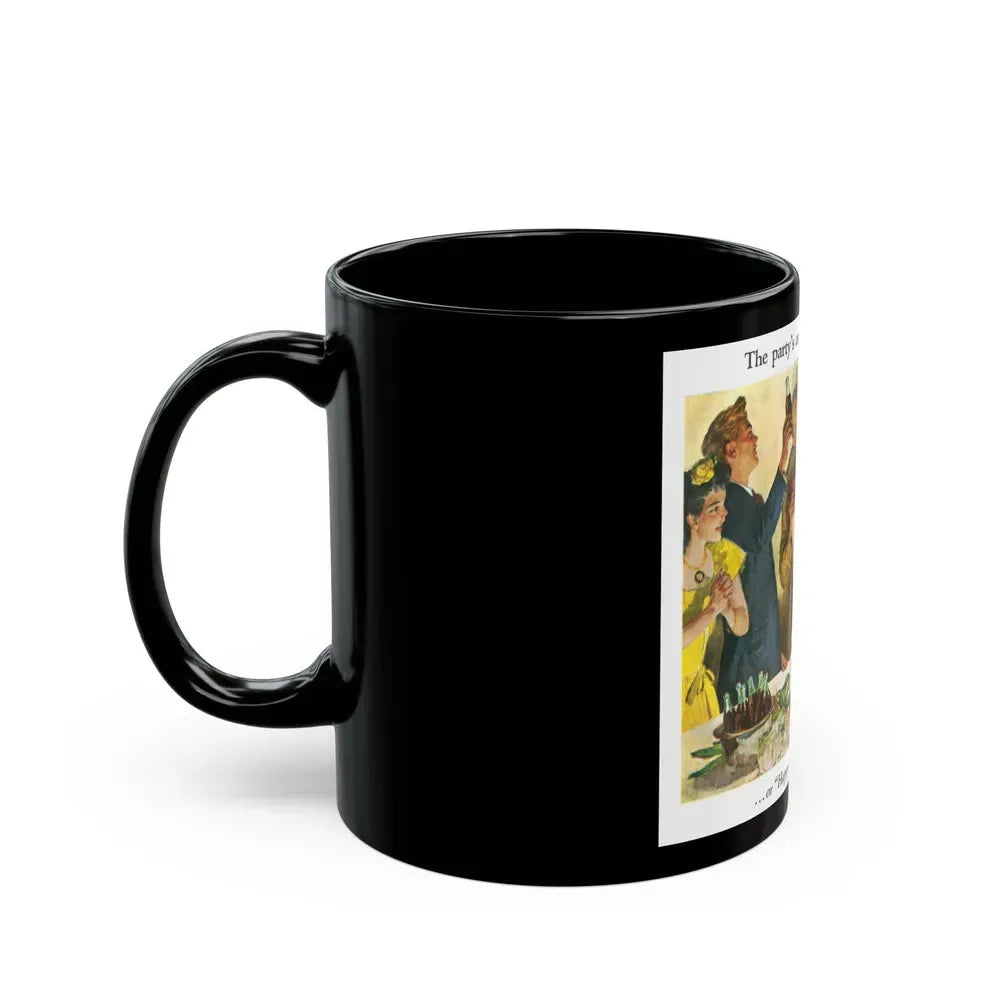 Coca-Cola advertisement, 1945 - Black Coffee Mug - Go Mug Yourself