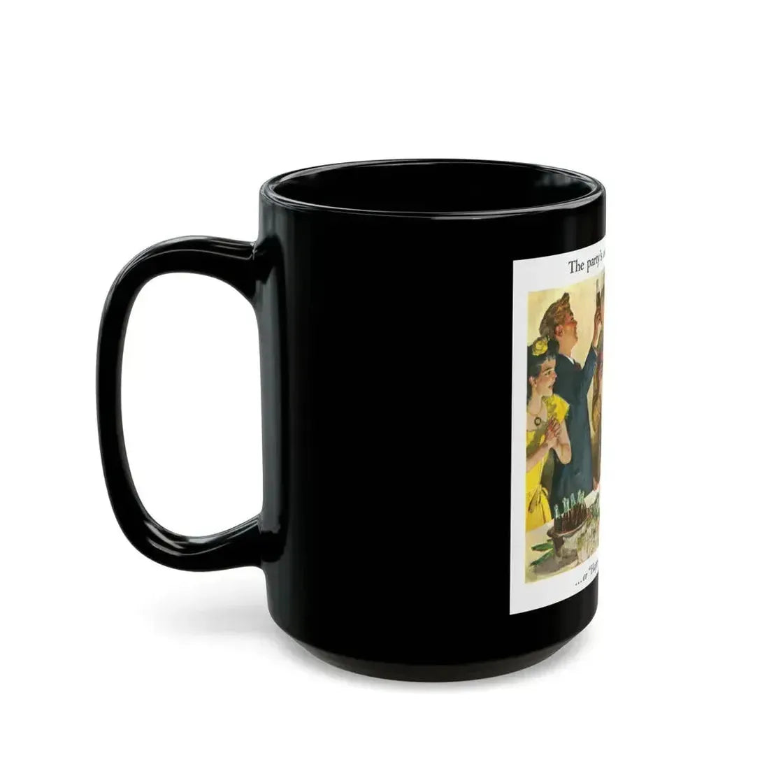Coca-Cola advertisement, 1945 - Black Coffee Mug - Go Mug Yourself